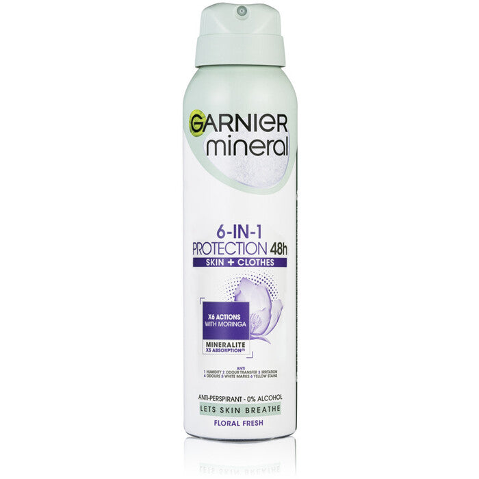 GARNIER Antiperspirant Spray Protection5 48h Non-stop Floral Fresh 150ml