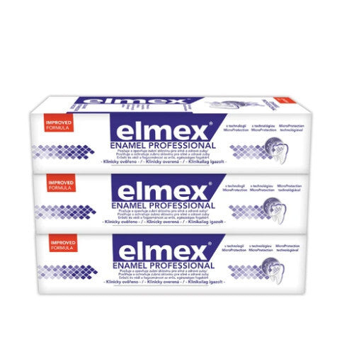 Elmex Dental Enamel Professional Toothpaste (3 pcs) - Toothpaste 75ml