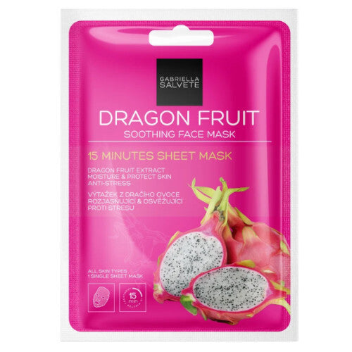 Gabriella Salvete Dragon Fruits Soothing Sheet Face Mask (1 pc) - Soothing face cloth mask