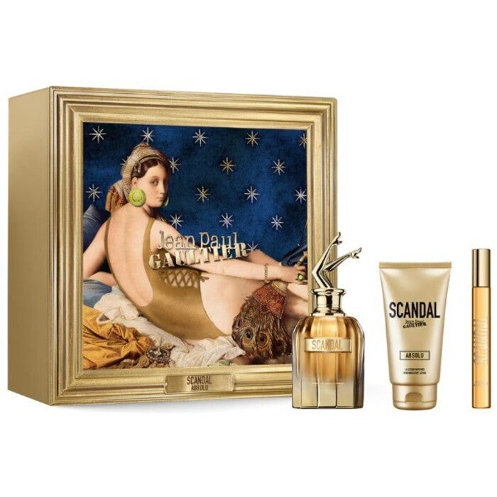 Jean Paul Gaultier Scandal Absolu Gift Set Parfum 80 ml, body lotion 75 ml and miniature 10 ml