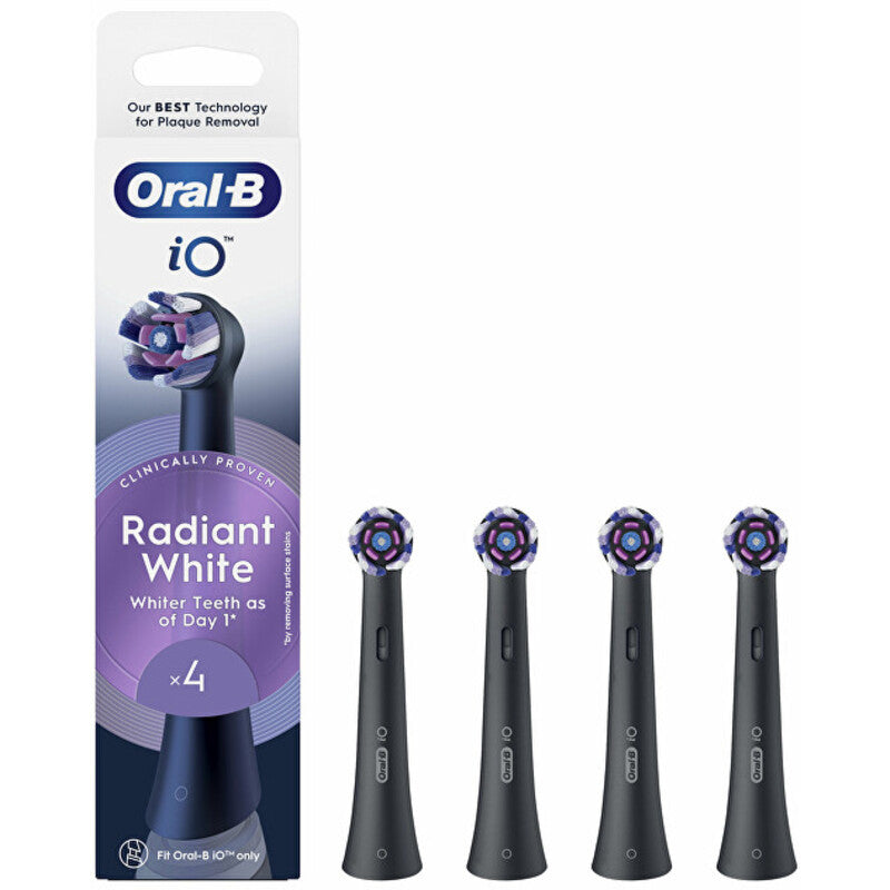 Oral B iO Radiant (White Black) - Replacement brush heads 4.0pcs