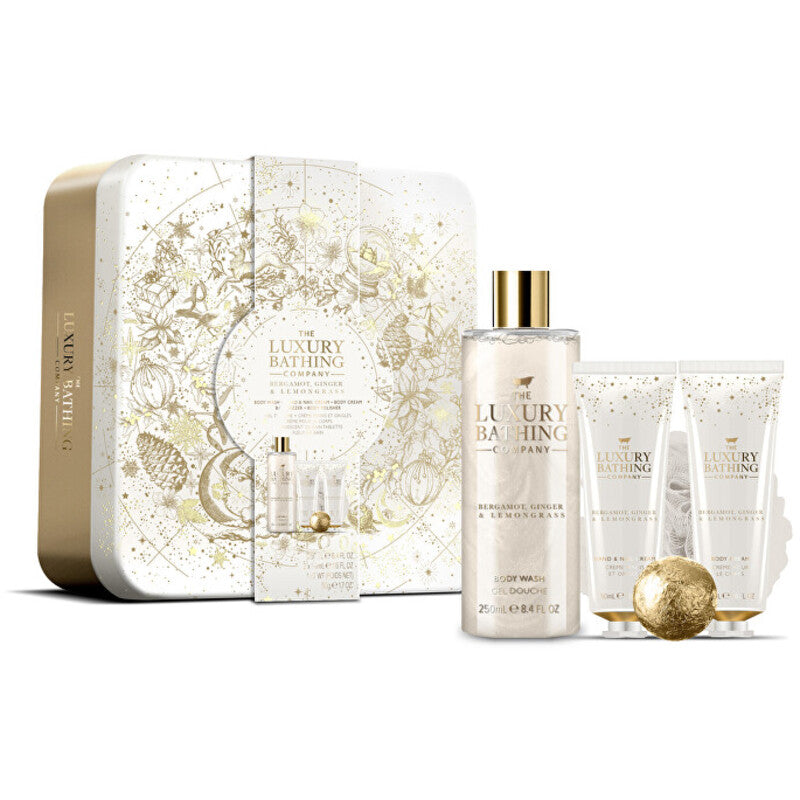 Grace Cole Body Care Set in a Tin (Bergamot, Ginger & Lemongrass)