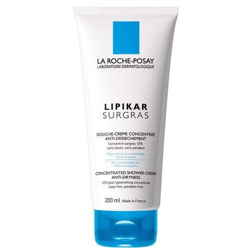 La Roche-Posay LIPIKAR Surgras Shower Cream (Dry Skin) - Moisturizing Shower Gel 400ml
