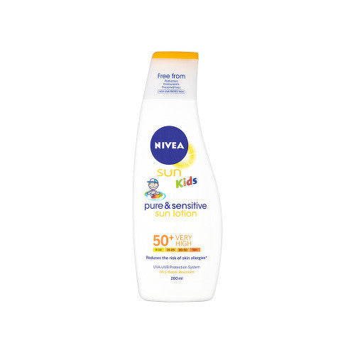 Nivea Children's sun lotion SPF 50 + Sun Kids (Pure & Sensitive Sun Lotion) 200ml