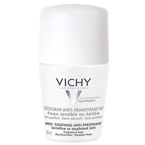 Vichy Antiperspirant Deodorant-48h roll-on for sensitive or depilated skin (Soothing Anti-perspirant) 50ml
