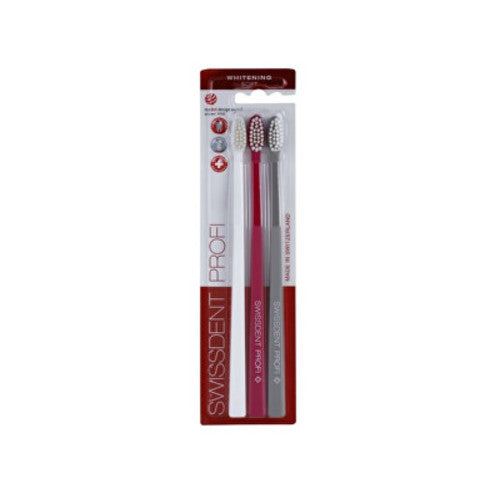 Swissdent Toothbrush Whitening Trio Soft 2 + 1 FREE (white + pink + gray)