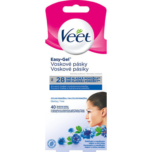Veet Face wax strips for sensitive skin 40 pcs