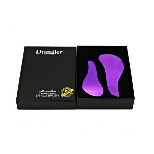 Dtangler Miraculous Purple Set - Gift set of hair brushes
