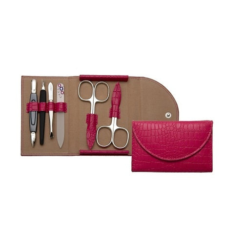 DuKaS PL 214R - Manicure set with round flap 6 pieces Premium Line