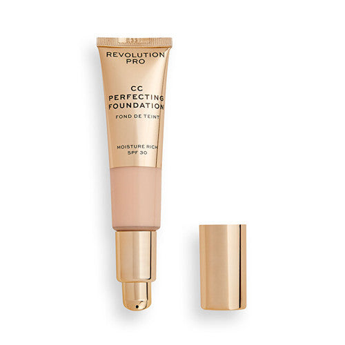 Makeup Revolution PRO CC Perfecting Foundation SPF 30 - Multifunctional make-up for dry to combination skin 26 ml F5