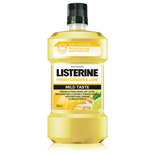Listerine Fresh Ginger & Lime Mild Taste Mouthwash - Mouthwash 500ml