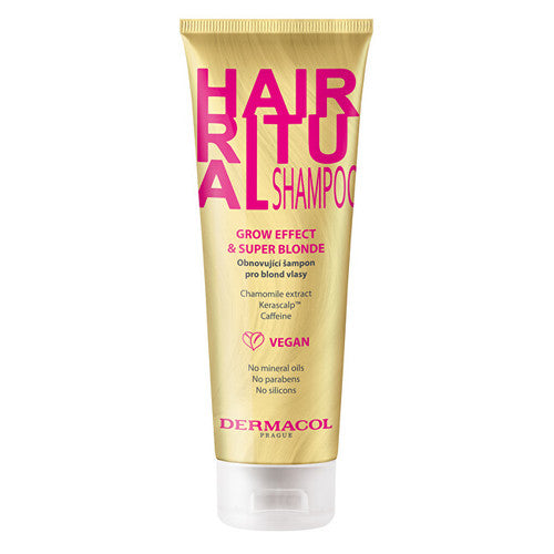 Dermacol Hair Ritual Grow Effect & Super Blonde Shampoo (blond hair) 250ml