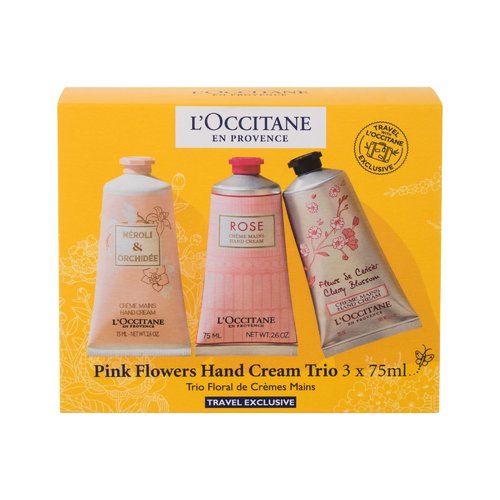 L'occitane Pink Flowers Hand Cream Trio Set 75ml