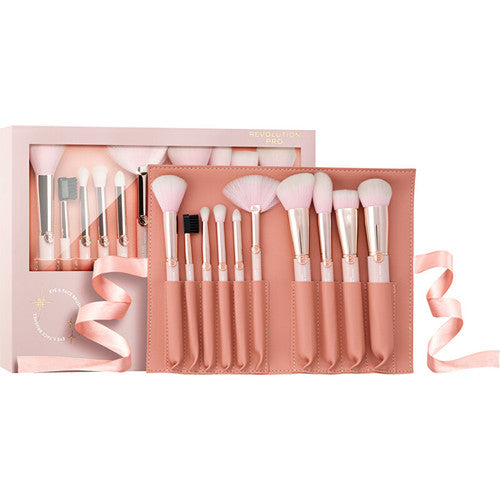 Makeup Revolution Revolution PRO x Influencer Overnight Full Beat Brush Set & Roll - Brush Set