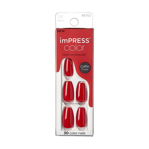 Kiss My Face ImPRESS Color MC Reddy or Not Nails 30 pcs