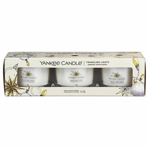Yankee Candle Twinkling Lights Set of votive candles in glass 37.0g