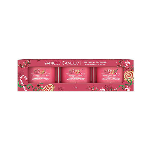 Yankee Candle Peppermint Pinwheels Set of votive candles in glass 37.0g