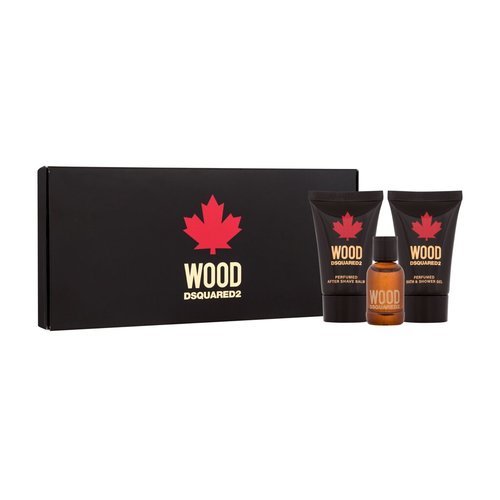  Dsquared2 Wood pour Home Mini set EDT 5 ml, shower gel 25 ml and aftershave balm 25 ml 