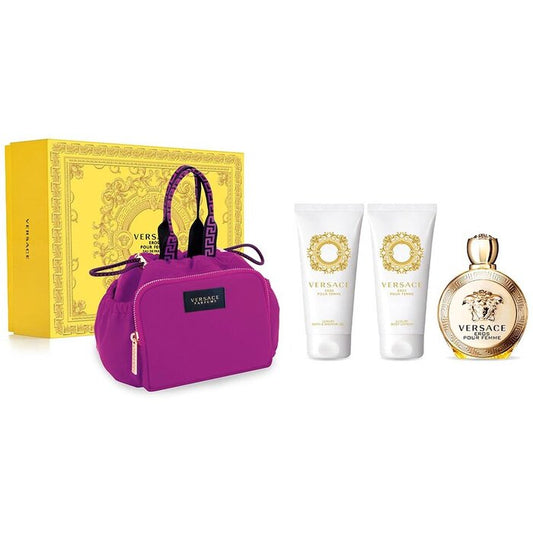  Versace Eros Pour Femme Gift set EDP 100 ml, body lotion 100 ml, shower gel 100 ml and handbag 