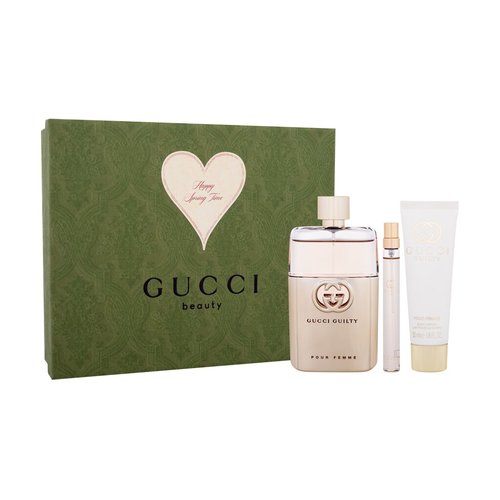  Gucci Guilty Pour Femme Gift Set EDP 90ml, Body Lotion 50ml and Mini EDP 10ml 