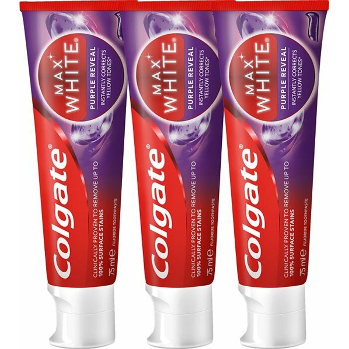 Colgate Max White Purple Trio Toothpaste 75ml
