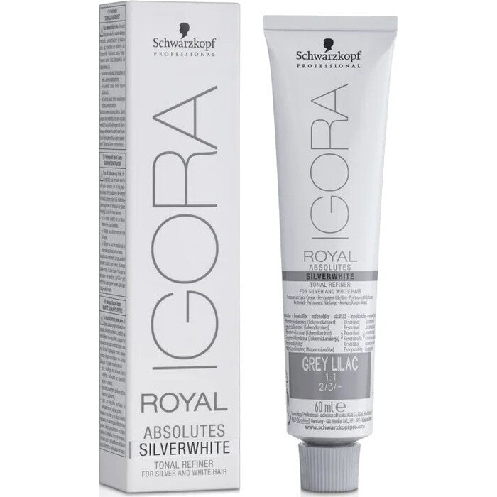 Schwarzkopf Professional Igora Royal SilverWhite Permanent White Refining Color Creme - Demi-permanent color for light toning of white hair Dove Grey