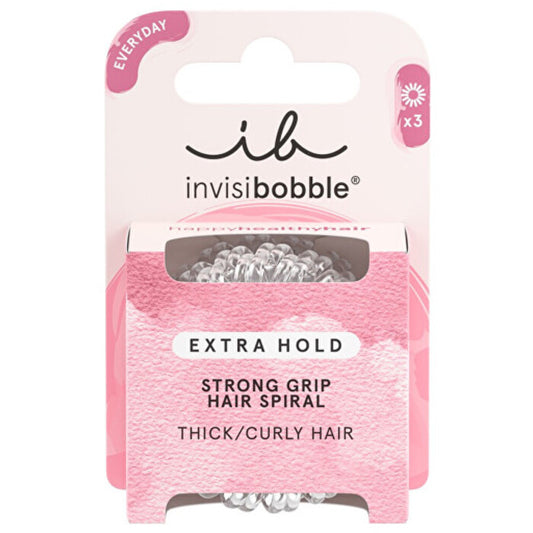 Invisibobble Extra Hold Crystal Clear 3 pcs
