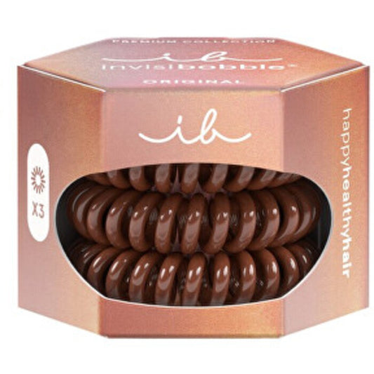 Invisibobble Original Premium Pretzel Brown - Hair Scrunchie (3 pcs)