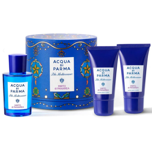  Acqua di Parma Blu Mediterraneo - Mirto di Panarea Gift set EDT 75 ml, shower gel 40 ml and body lotion 40 ml 
