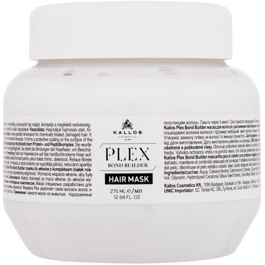 Kallos Plex Bond Builder Hair Mask - Restoring mask for chemically treated and damaged hair 1000ml