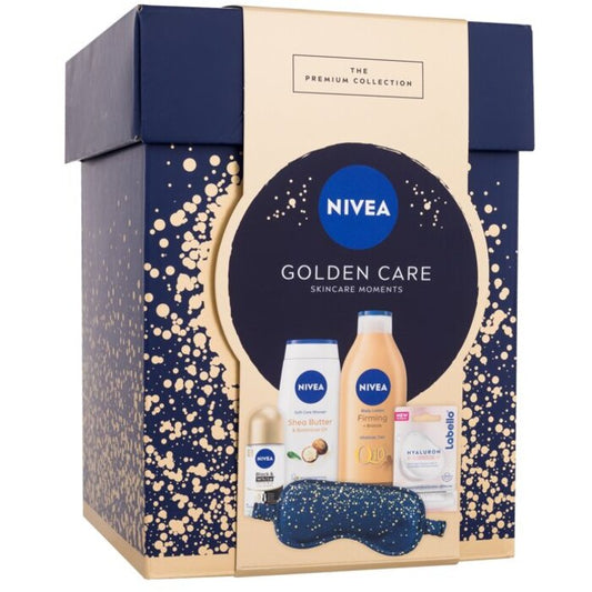 Nivea Golden Care Skincare Moments Gift Set Body Lotion Q10 Firming Bronze 400 ml and Shower Gel Shea Butter & Botanical Oil 250 ml and Antiperspirant Bl 400ml