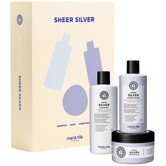 Maria Nila Sheer Silver Set - Gift set to neutralize yellow tones