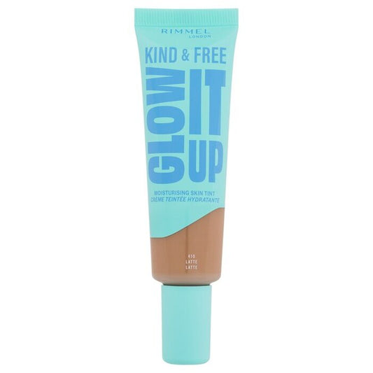  Rimmel Kind & Free Glow It Up Moisturising Skin Tint - Moisturizing makeup for sensitive, dry and normal skin 30 ml 510 Cinnamon