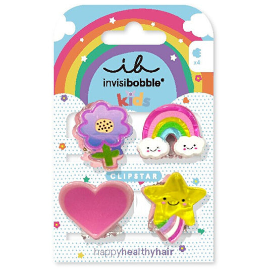 Invisibobble Clipstar Happy World - Hair clip 4 pcs