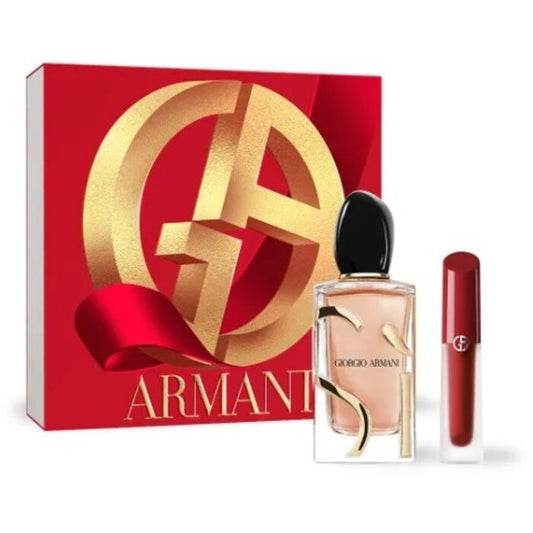 Armani Sí Intense Gift Set EDP 100 ml and Lipstick 4 ml