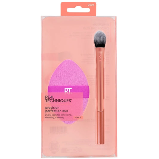 Real Techniques Precision Perfection Duo - Brush and Sponge Set