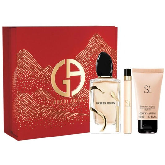  Armani Sì Gift Set EDP 100 ml, body lotion 50 ml and miniature EDP 10 ml 