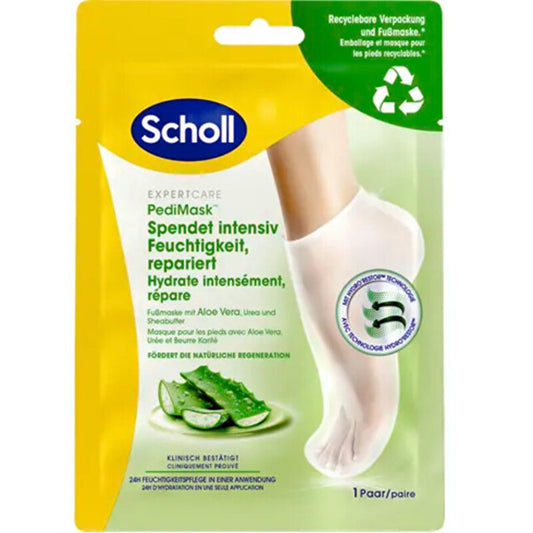 Scholl PediMask™ Foot Mask (1 pair) - Moisturizing foot mask with Aloe Vera