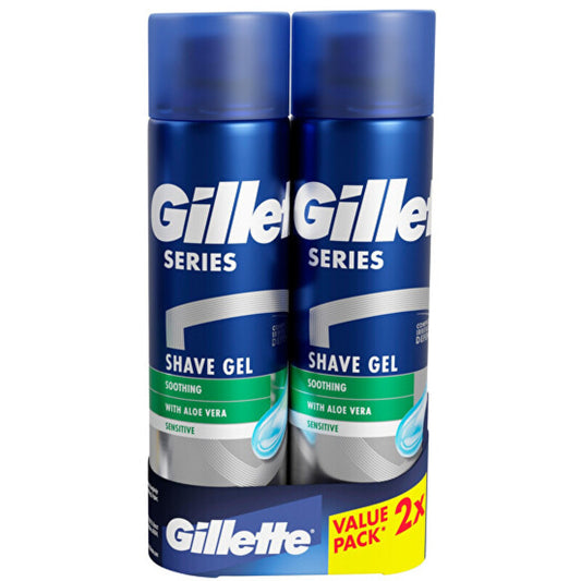 Gillette Series Shave Gel Duopack - Gift set of shaving gels for sensitive skin 200ml